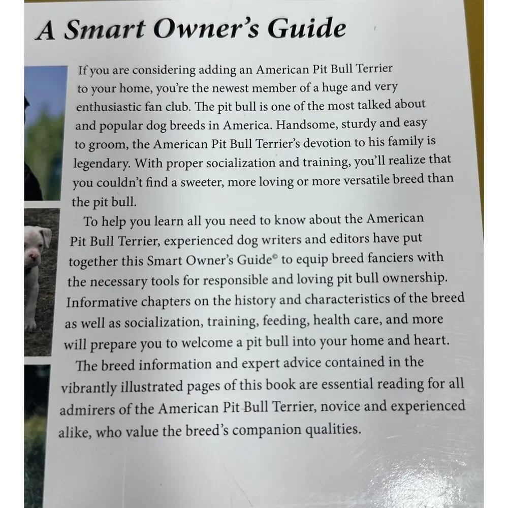 American Pit Bull Terrier A Smart Owners Guide 2022 Kennel Club Books Dog Photos